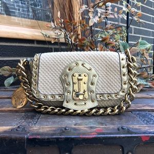Versace Small Woven Shoulder Bag